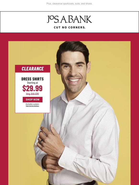 Jos. A. Bank: Under $30 dress shirts you can't miss. | Milled