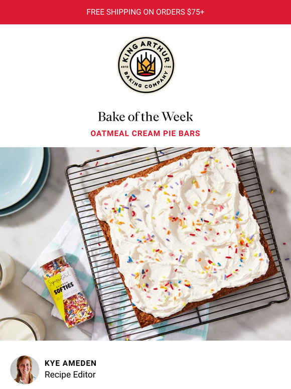 King Arthur Baking Company Oatmeal Cream Pie Bars Milled