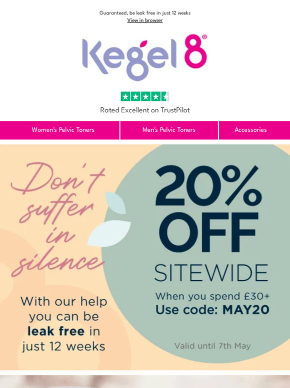 Kegel8: Special Offer: 20% OFF Sitewide when you spend £30 or more | Milled