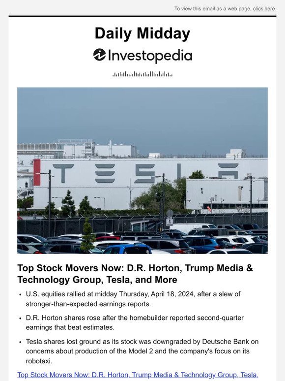 Investopedia Academy: Top Stock Movers Now: D.R. Horton, Trump Media ...