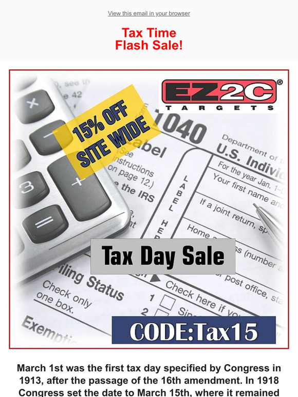 🎉 Tax Week Party: Snag 15% Off!