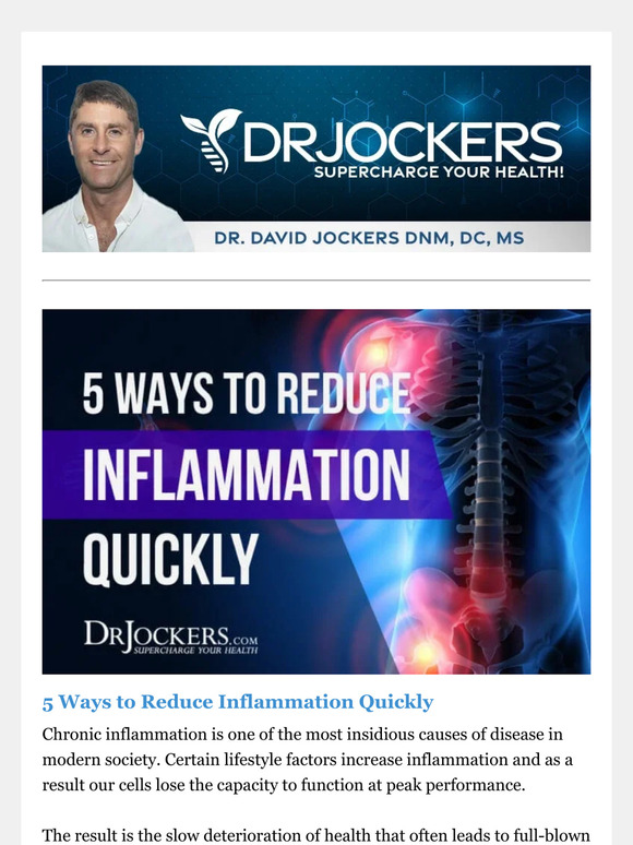 DrJockers.com: 5 Ways To Reduce Pain & Inflammation Quickly! | Milled