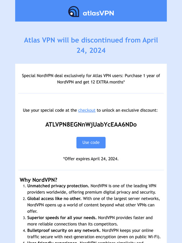 Important changes to our VPN service