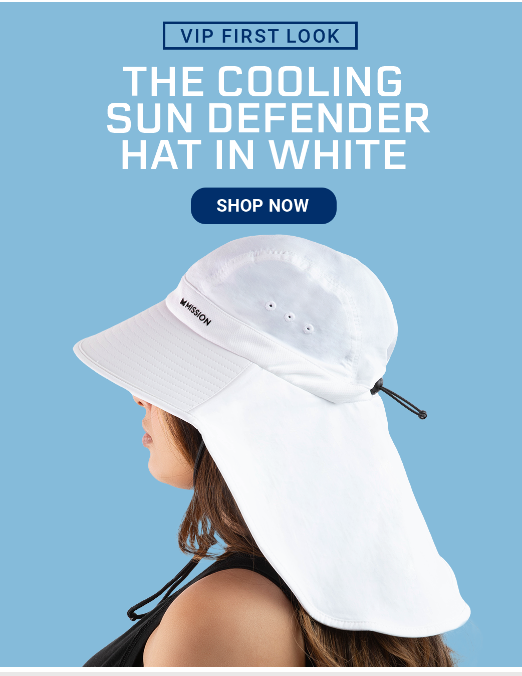 VIP FIRST LOOK The Cooling Sun  Defender Hat in White [ SHOP NOW]
