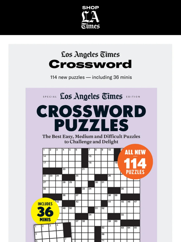 Los Angeles Times This just in 2024 L.A. Times crosswords are here ️