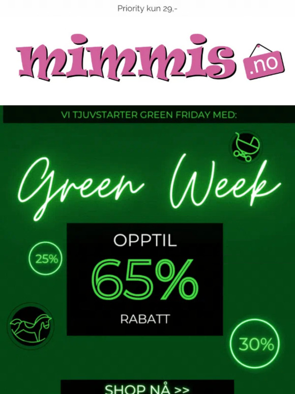 Opptil 65% rabatt 💚🛒