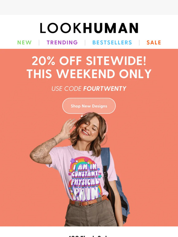 Start the weekend with 20% off 😎