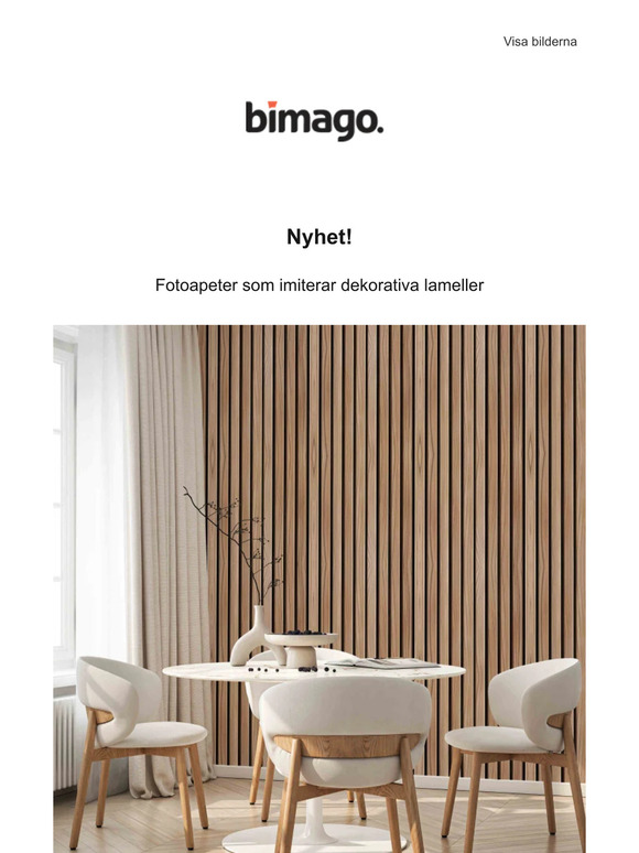 Nyhet! Fotoapeter som imiterar dekorativa lameller