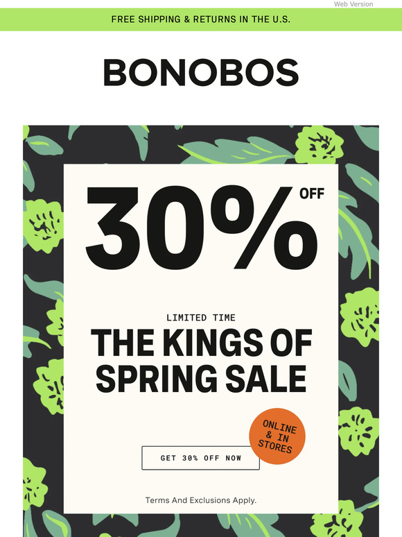 Bonobos Email Newsletters Shop Sales, Discounts, and Coupon Codes