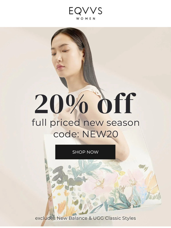 New Styles with 20% off