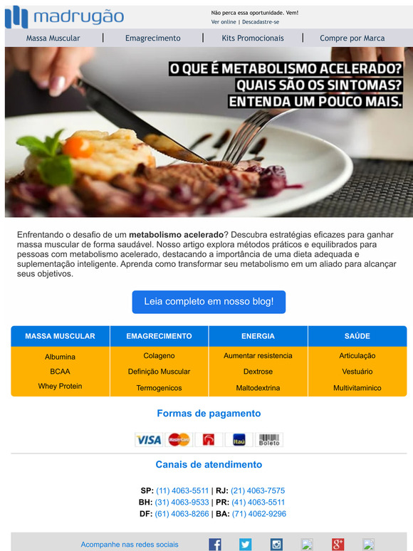 Metabolismo acelerado: o que fazer? Veja os efeitos e como ganhar peso