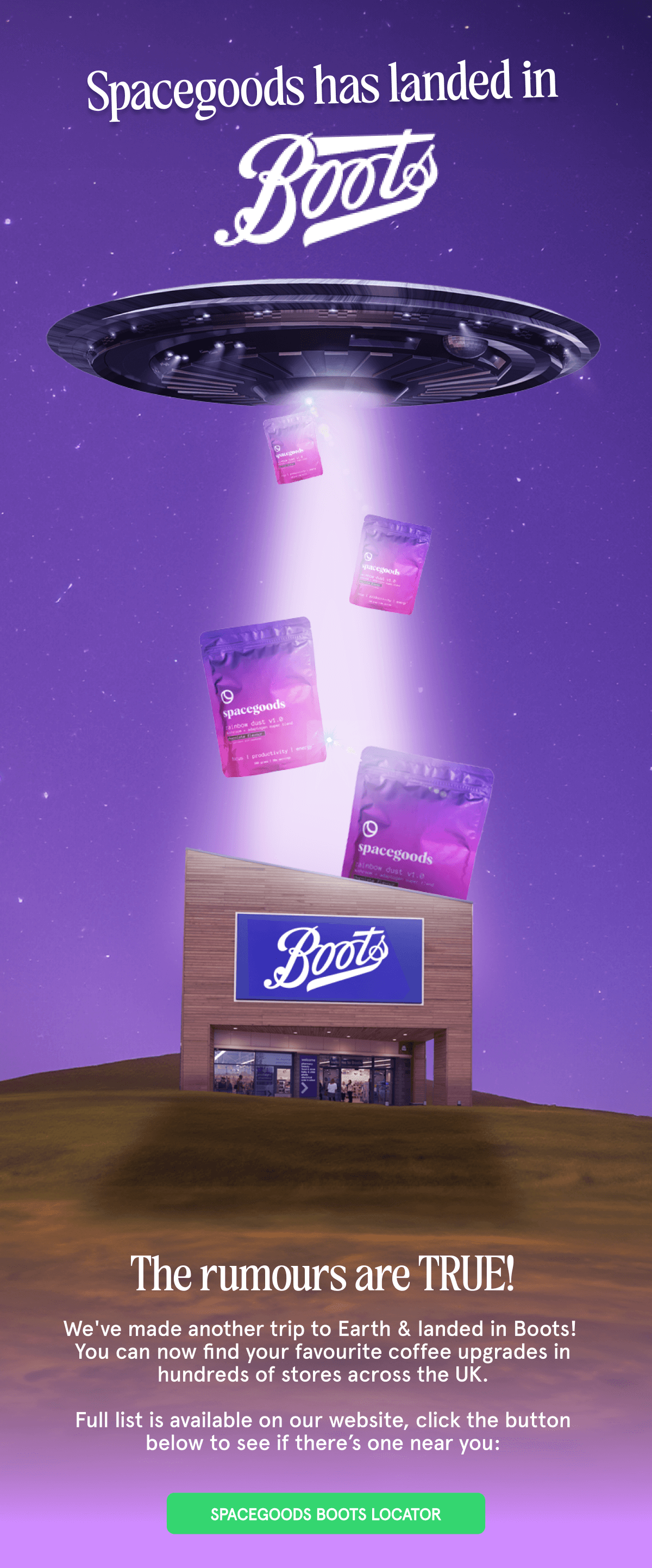 Spacegoods has landed in Boots