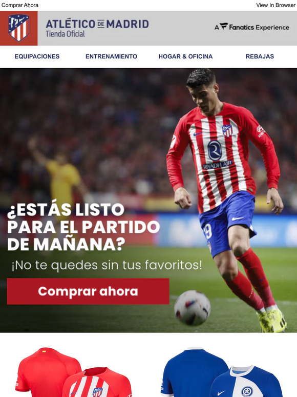 Prepárate para el partido con tu camiseta oficial 23/24