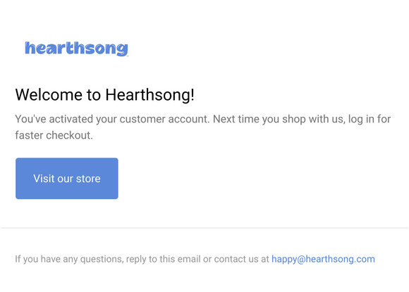 Customer account confirmation