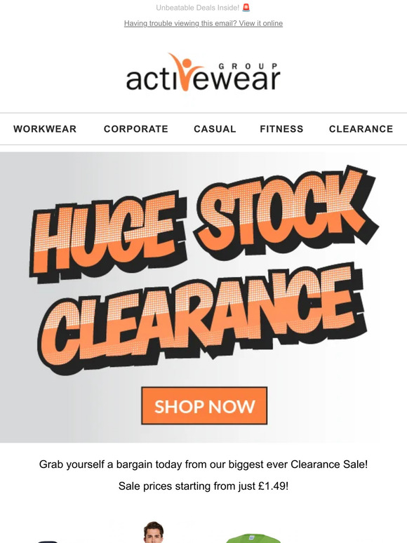 Hurry! Clearance Sale