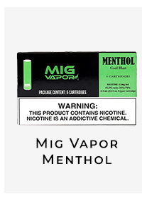 Mig Vapor Menthol - 5 Pack