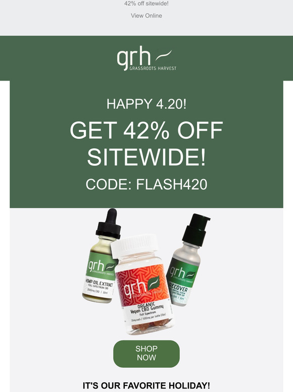 4/20 FLASH SALE!
