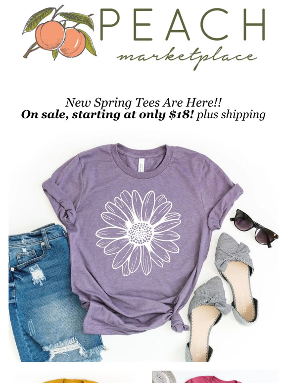 New Spring Flower Tees Just Arrived!! 💐