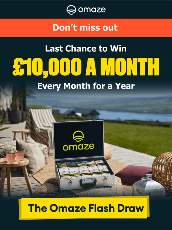 Just 7 Hours Until the Omaze Flash Draw Closes. Enter Now