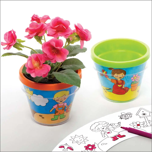 In the Garden Colour-in Flowerpots
