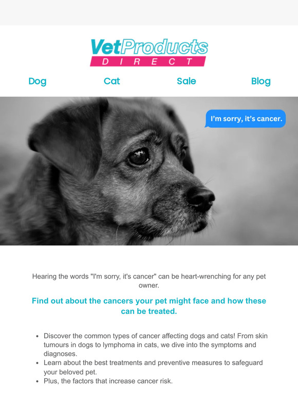 Vet Products Direct: The Dreaded Diagnosis: 'I'm Sorry, It's Cancer