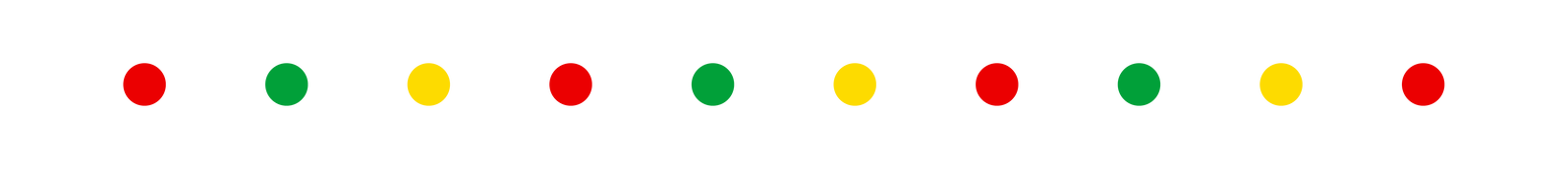 Red, green, and yellow dot graphics