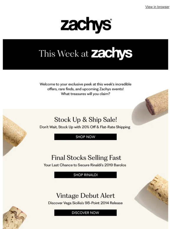 Zachys Stock Up & Ship Savings, Final Barolo Stocks, and More Milled