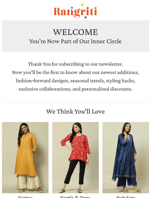 Welcome to the Rangriti Community - Thanks for Subscribing!