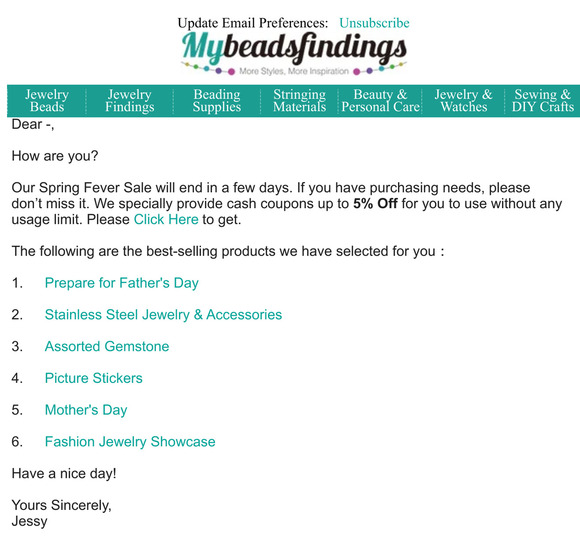 Mybeadsfindings Recommended in Aprill