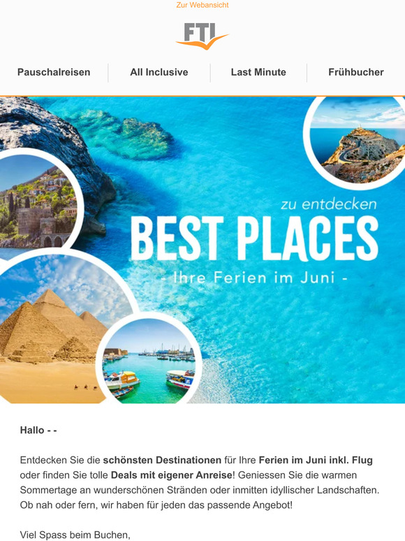 ☼ Best Places: Ihre Ferien im Juni! ☼