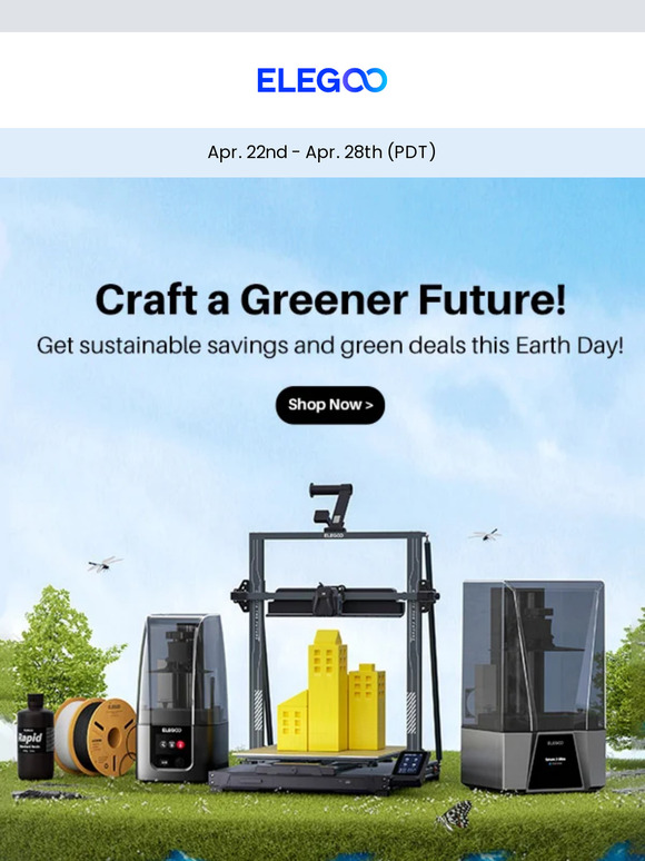 Upgrade Your Printing Game on Earth Day! Save Big on Eco-Friendly 3D Printers!