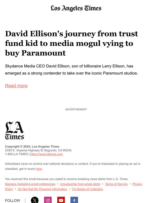 David Ellison’s journey from trust fund kid to media mogul