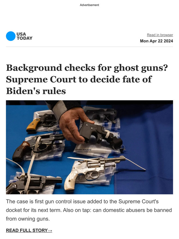 USA TODAY: Breaking: 'Ghost guns': Supreme Court will decide if federal ...