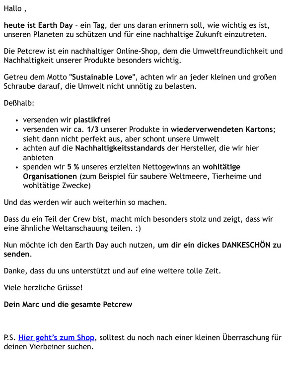 🌎 💚 Persönliche Worte zum Earth Day