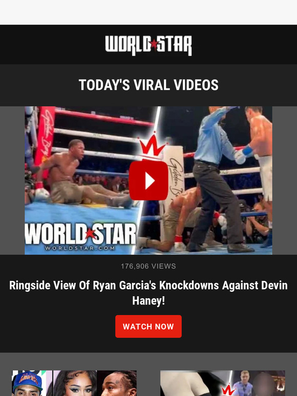 Worldstar: Ringside View Of Ryan Garcia's Knockdowns Against Devin ...