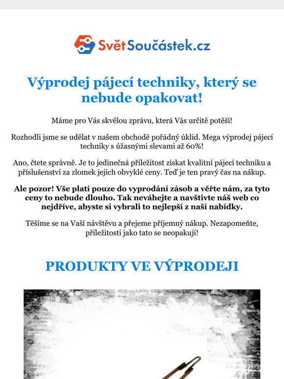 🎉 Výprodej pájecí techniky - Slevy Až 60%! 🚀