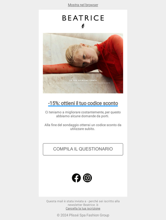 -15% solo per te