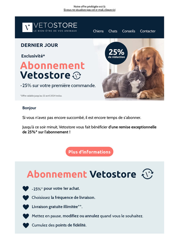 Dernier jour : -25% sur votre 1er abonnement