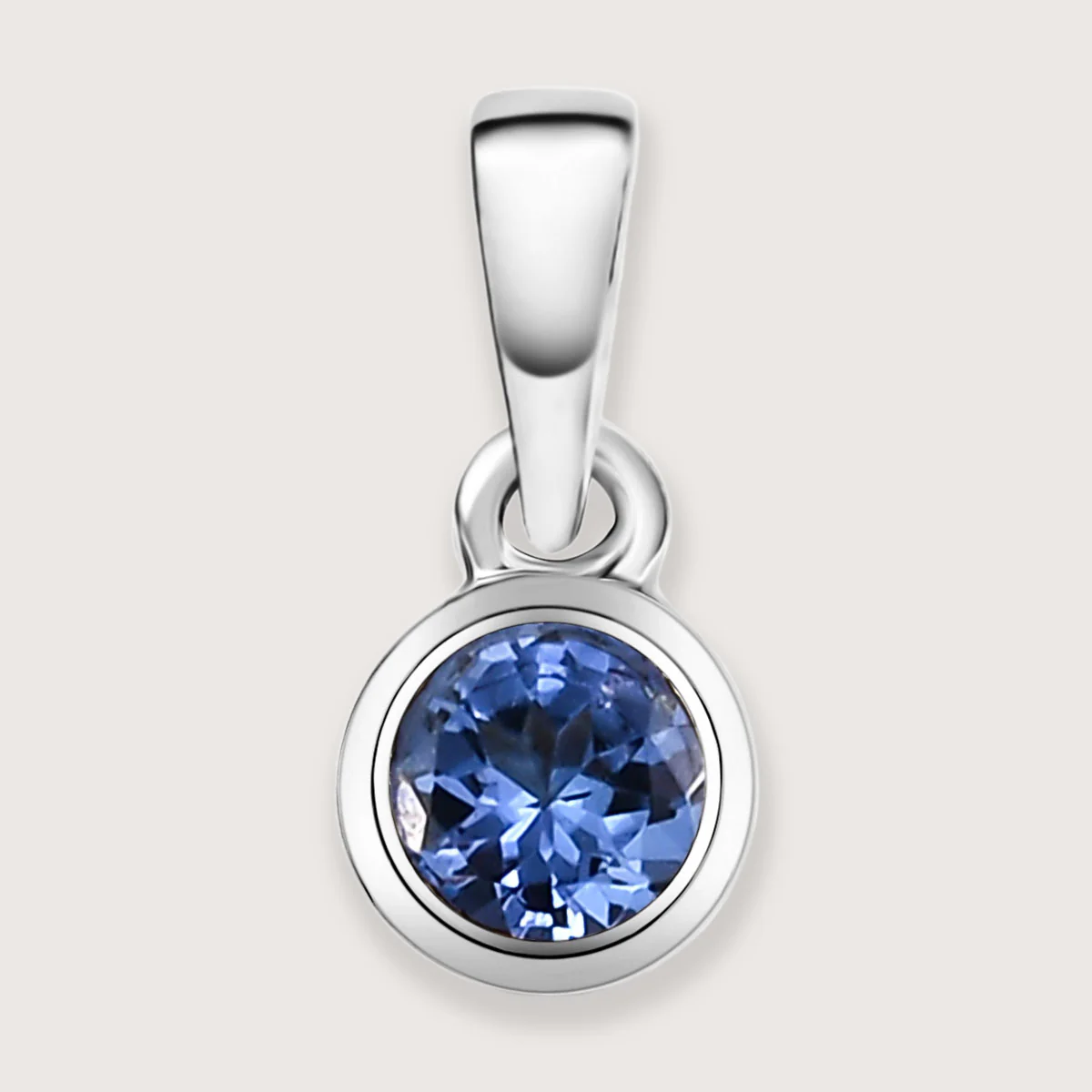 Image of Solitaire Birthstone Charm Pendant