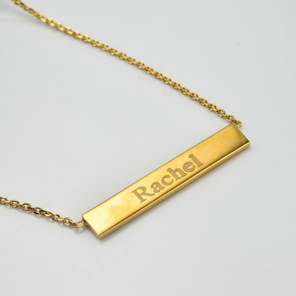 Image of Engravable Bar Necklace