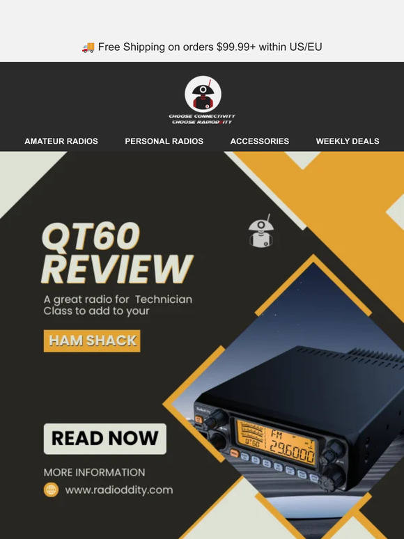 Radioddity Radioddity QT60 Review A Great Radio for Your Ham Shack
