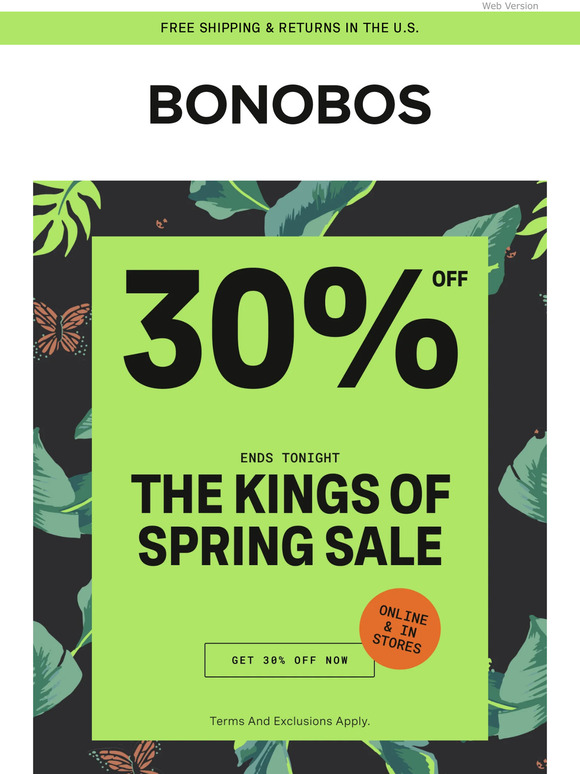 Bonobos Email Newsletters Shop Sales, Discounts, and Coupon Codes