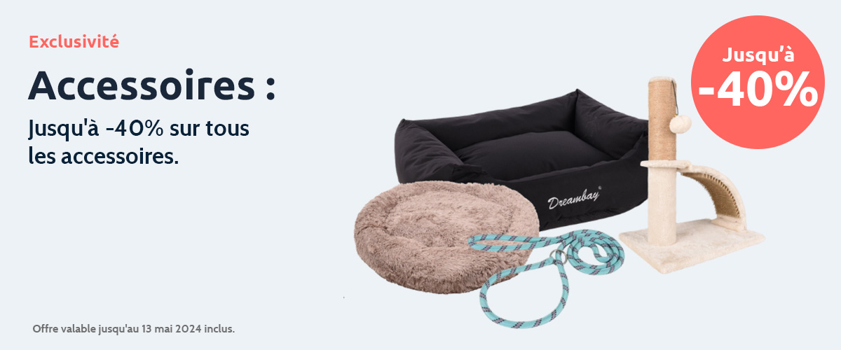 Jusqu'à -40% sur les accessoires