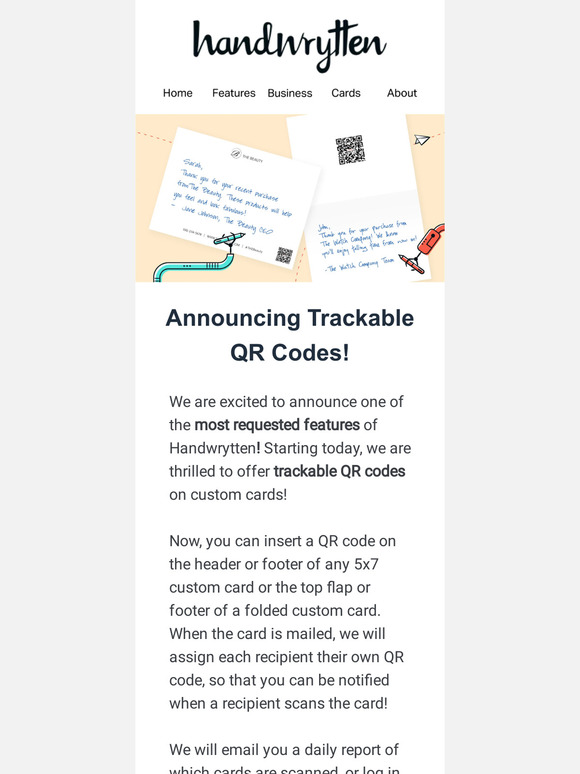 Handwrytten: Introducing Trackable QR Codes! 🎉 | Milled