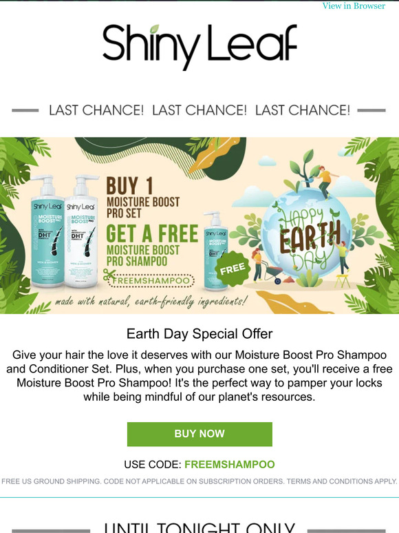Last Chance for a Free Shampoo this Earth Day! 🌱