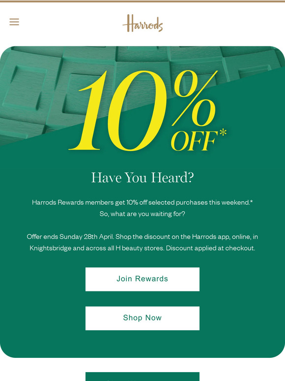 Want 10% off* selected purchases?