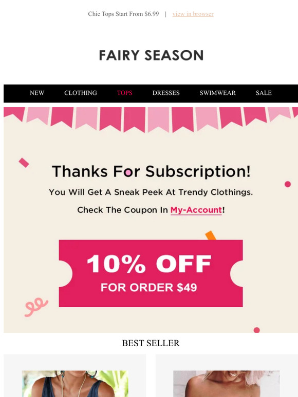 Thanks For Subscribing To Fairyseason