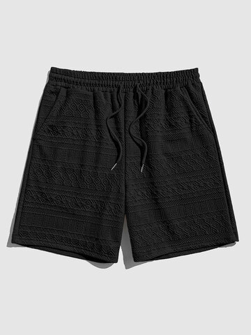 Texture Knit Casual Short