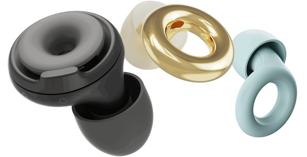 An image of Switch together with Experience and Quiet Loop Earplugs.
