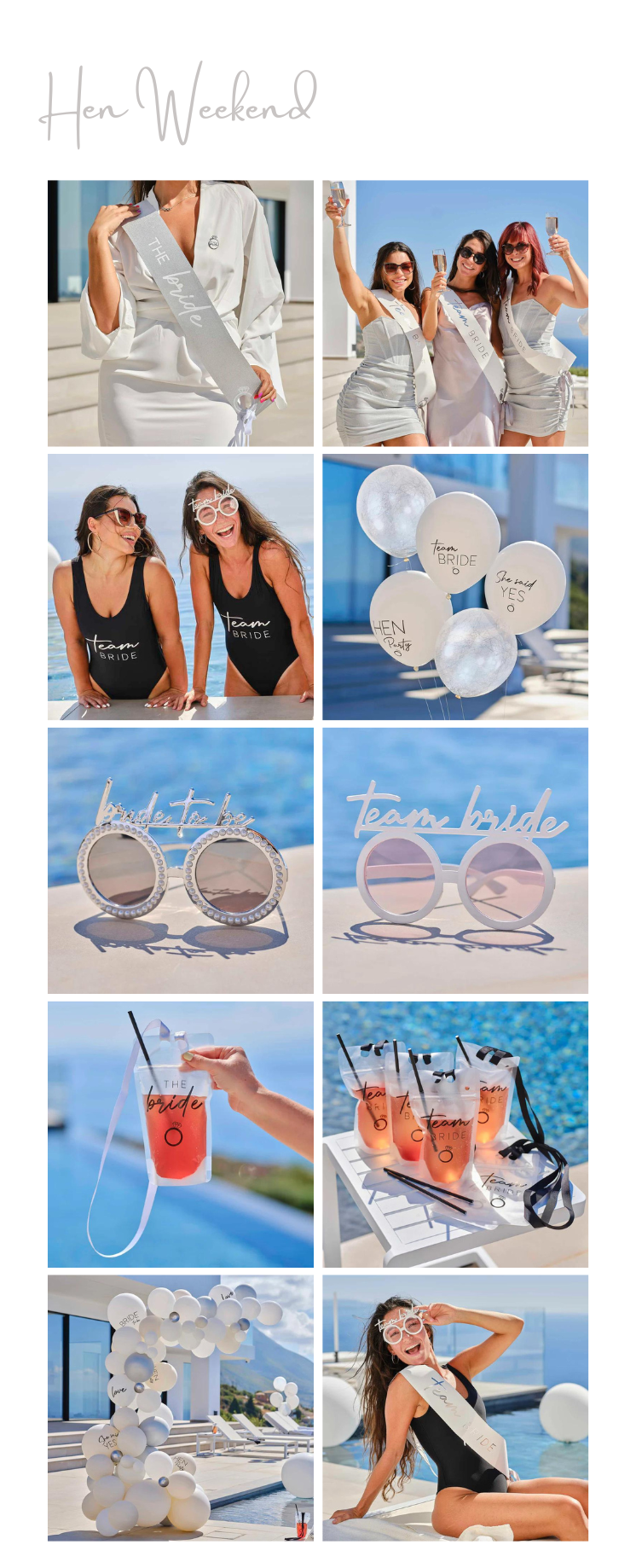 Hens Weekend Accessories and Decorations